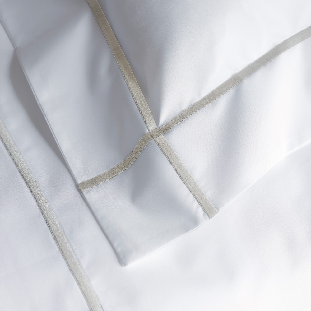 Athena - 500 Thread Count Cotton Percale Double duvet cover, 200 x 200cm, Pierre-5