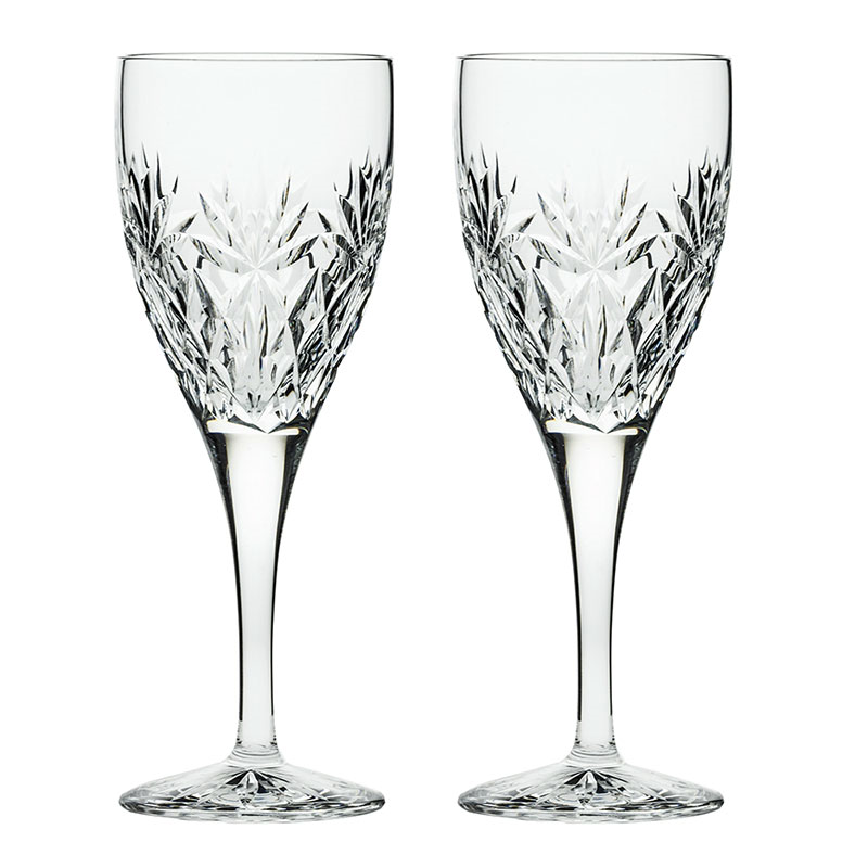 Kintyre Set of 2 Wine Glasses, 280ml, Clear-0