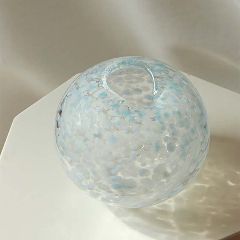 Dewdrop Vase, D14cm, Lichen-0