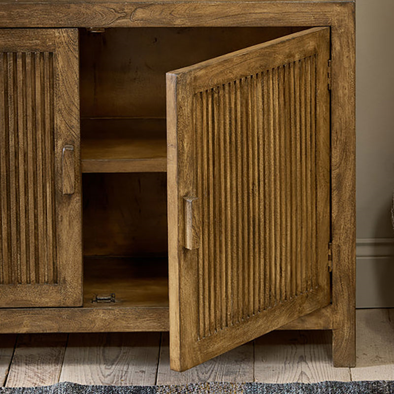 Yasha Mango Wood Sideboard, 85 x 122cm, Natural-3