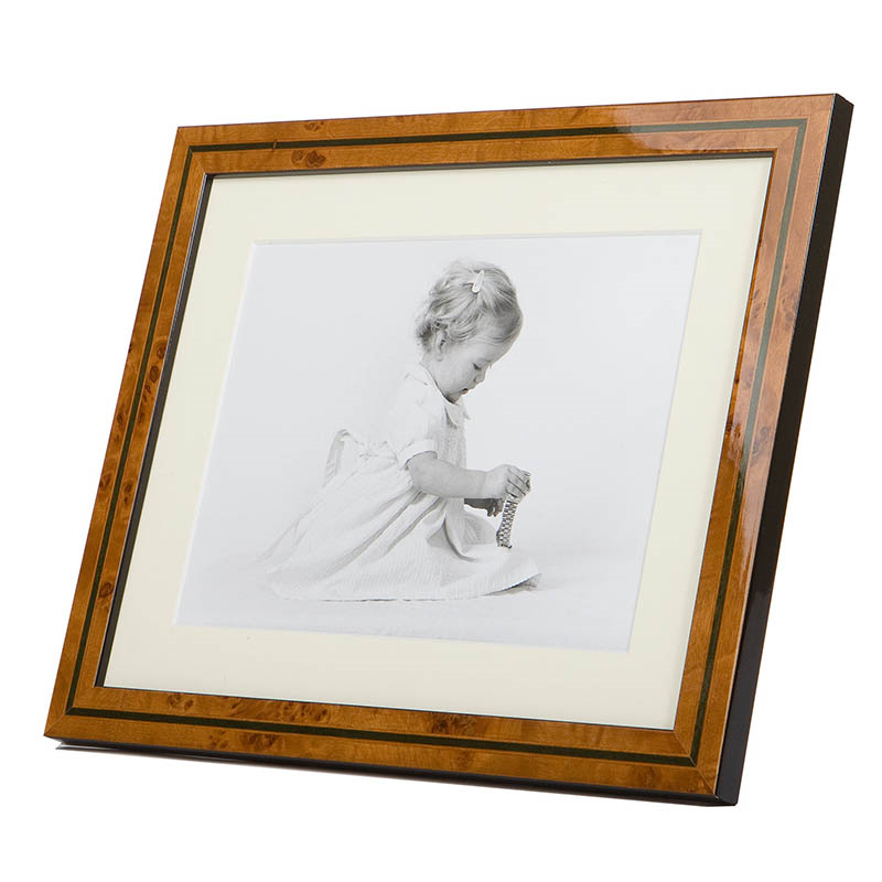 New Green Inlay Mounted Photograph Frame, 10x8", Green Inlay-0