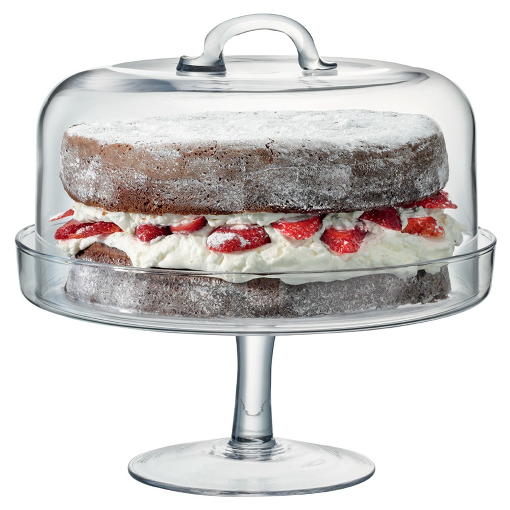 Serve Cakestand and dome, 26.5/24cm, clear-0