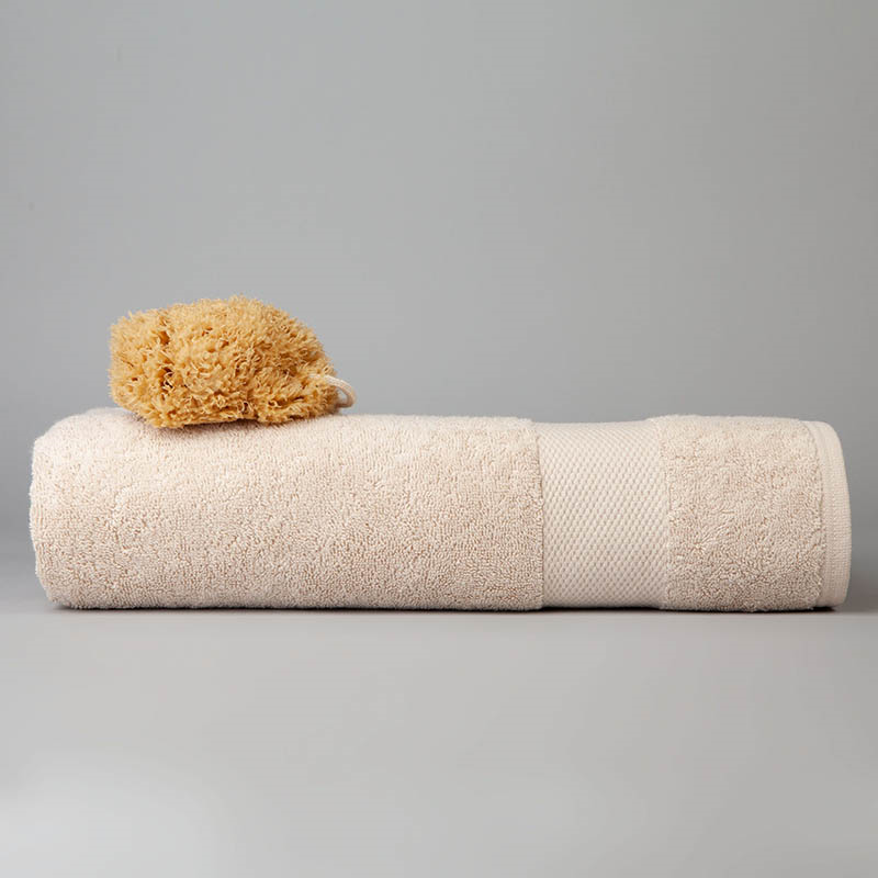 Organic 600gsm The Bath Towel, 70 x 140cm, Flax-3