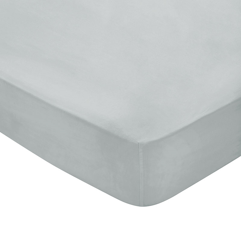 Bob Fitted Sheet, Double, Silver-0