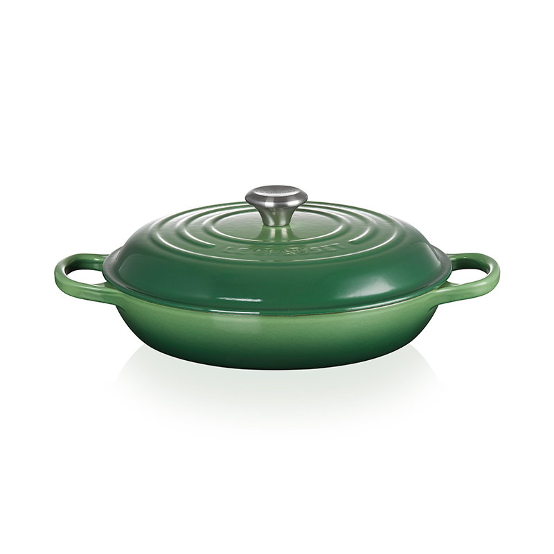 Signature Cast Iron Shallow Casserole, 30cm, Bamboo Green-3