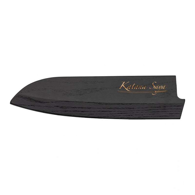 Katana Saya Pakkawood Santoku Knife, 12cm Damascus Blade-1