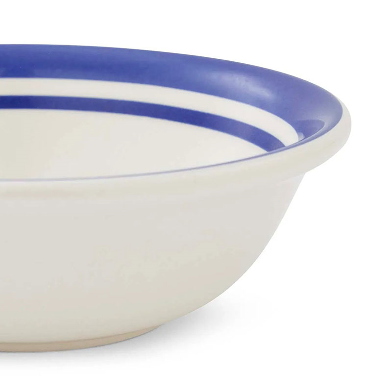 Potter's Stripe Set of 4 Bowls, D13cm, Blue-7