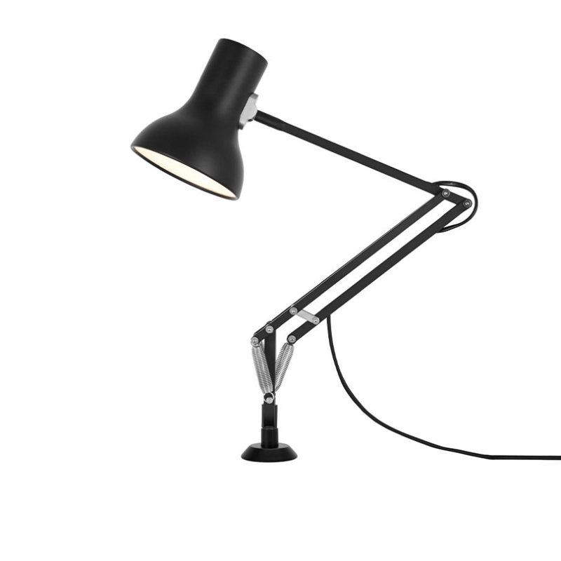 Type 75 Mini Lamp with Desk Insert, Jet Black-0