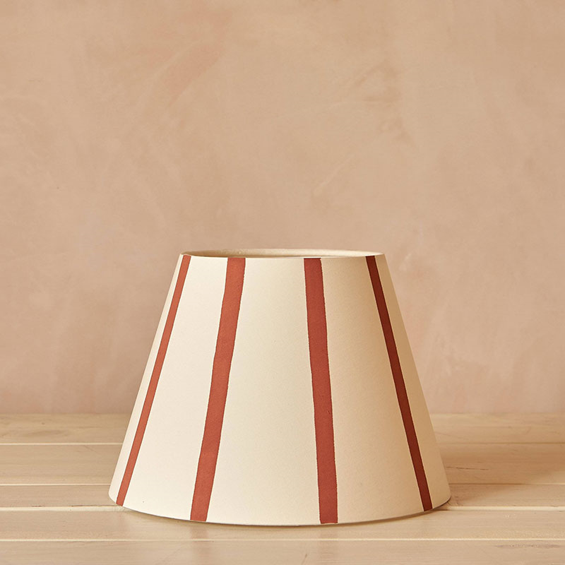 Hum London Stripe Lampshade, 35cm, Red-2