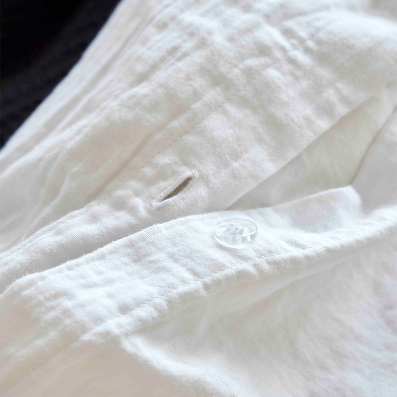 Organic Retreat Fitted Sheet, King, White-3