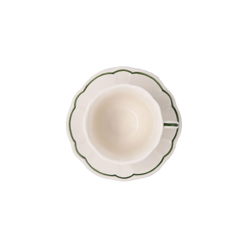 Romilly Set of 2 Teacups & Saucers, 260ml, Green-3