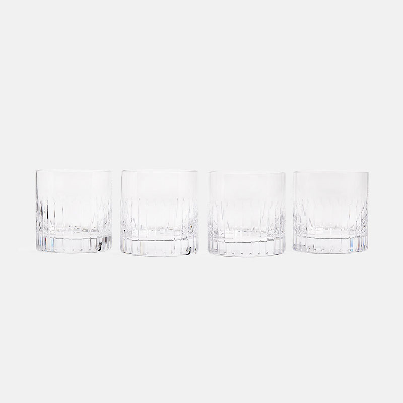 Roebling Set of 4 Lowball Glasses, 337ml, Clear-0