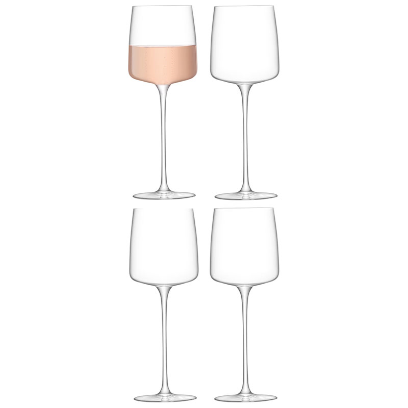 Metropolitan Set of 4 Wine Glasses, 350ml, Clear-1