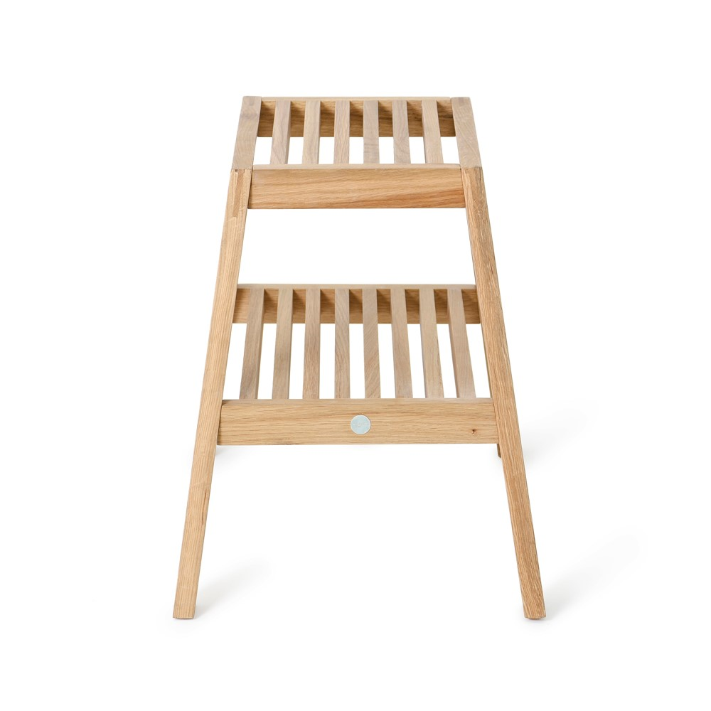 Slatted stool, H42 x W50.5 x D35.4cm, Oak-3