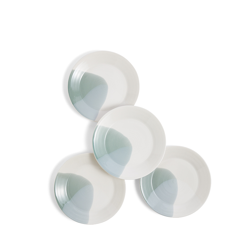 Signature 1815 Set of 4 Plates, D24cm, Green-0