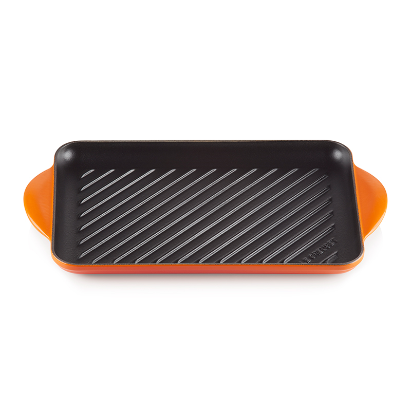 Rectangular Grill Pan, Cast Iron, Volcanic, 30cm-0