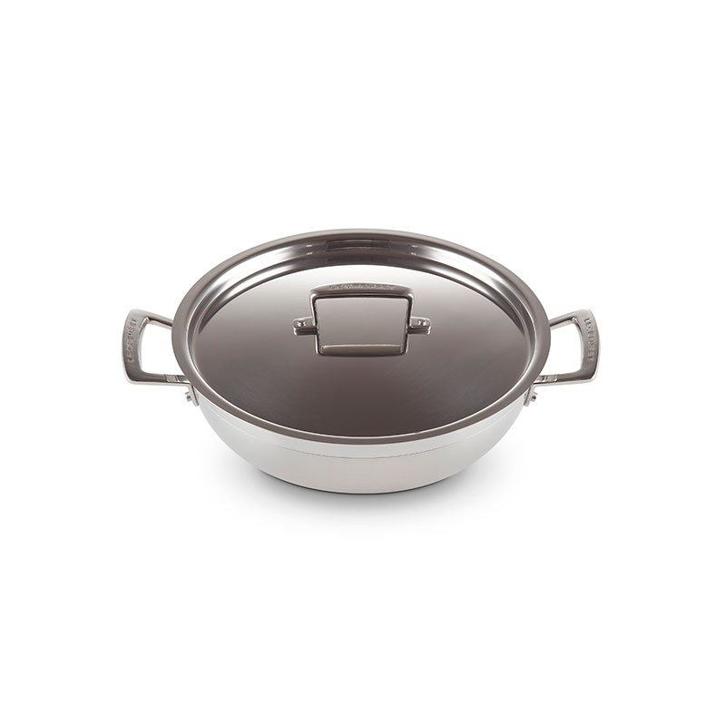 Classic 3-ply Shallow Casserole, 26cm, Stainless Steel-0