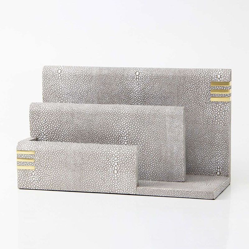 Christie Letter Rack, 26 x 10 x 15cm, Barley Shagreen-0