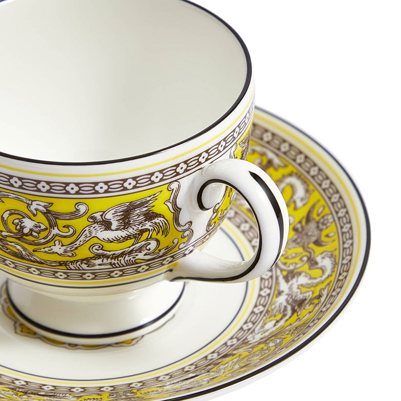 Florentine Teacup and Saucer, 174ml, Citron-2