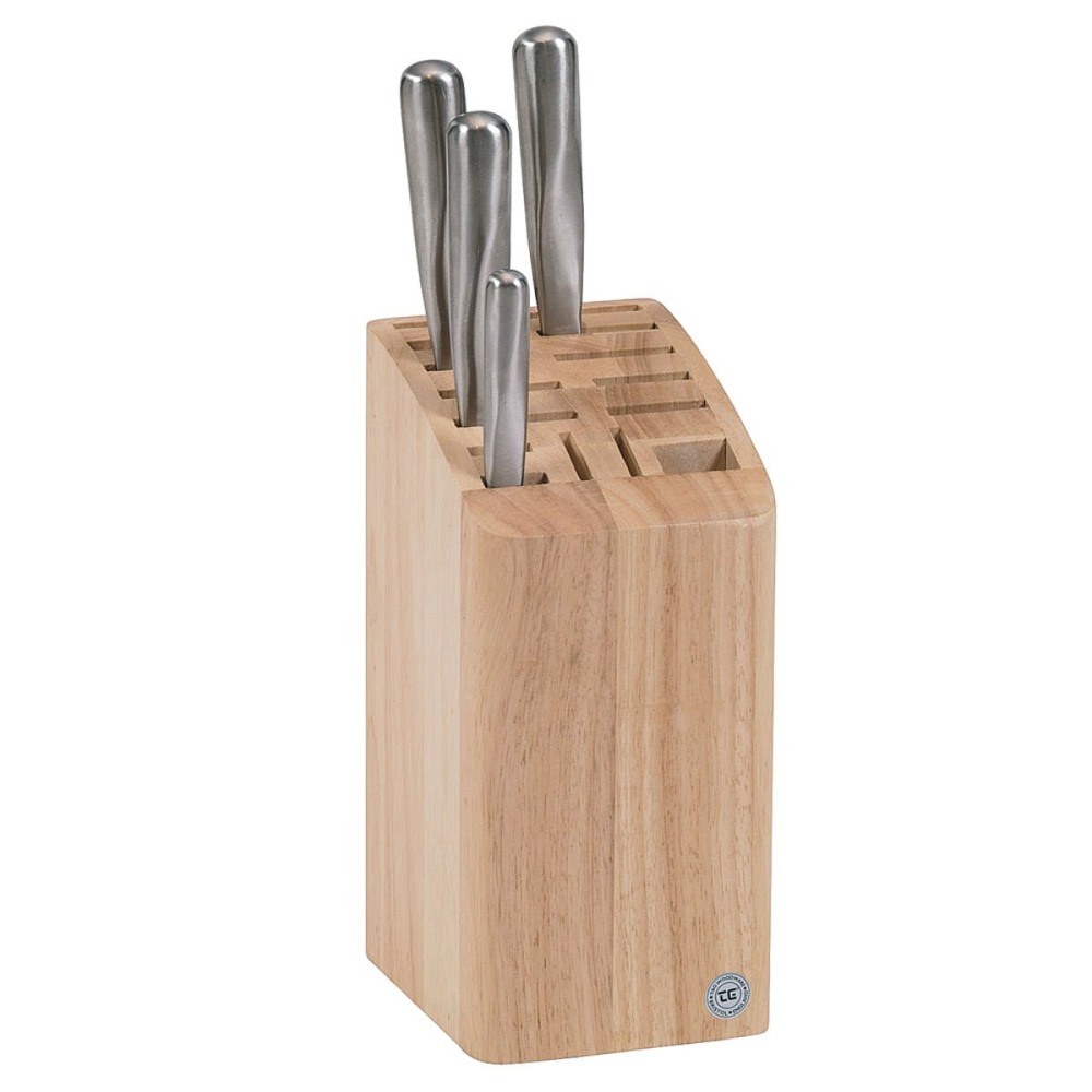 Knife block, 150 x 125 x 265mm, Hevea-1