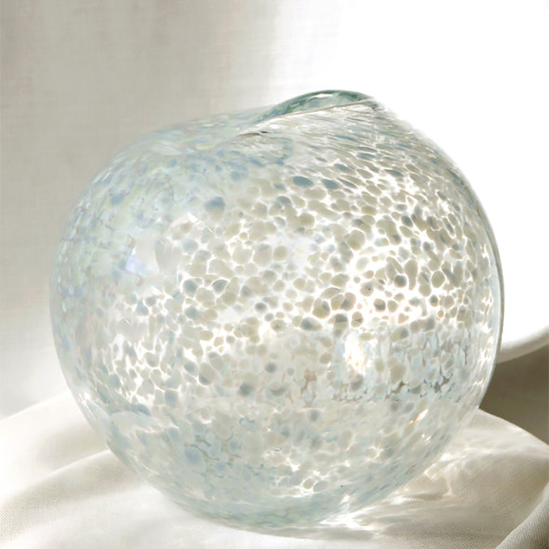 Large Dewdrop Vase, D26cm, Lichen-1