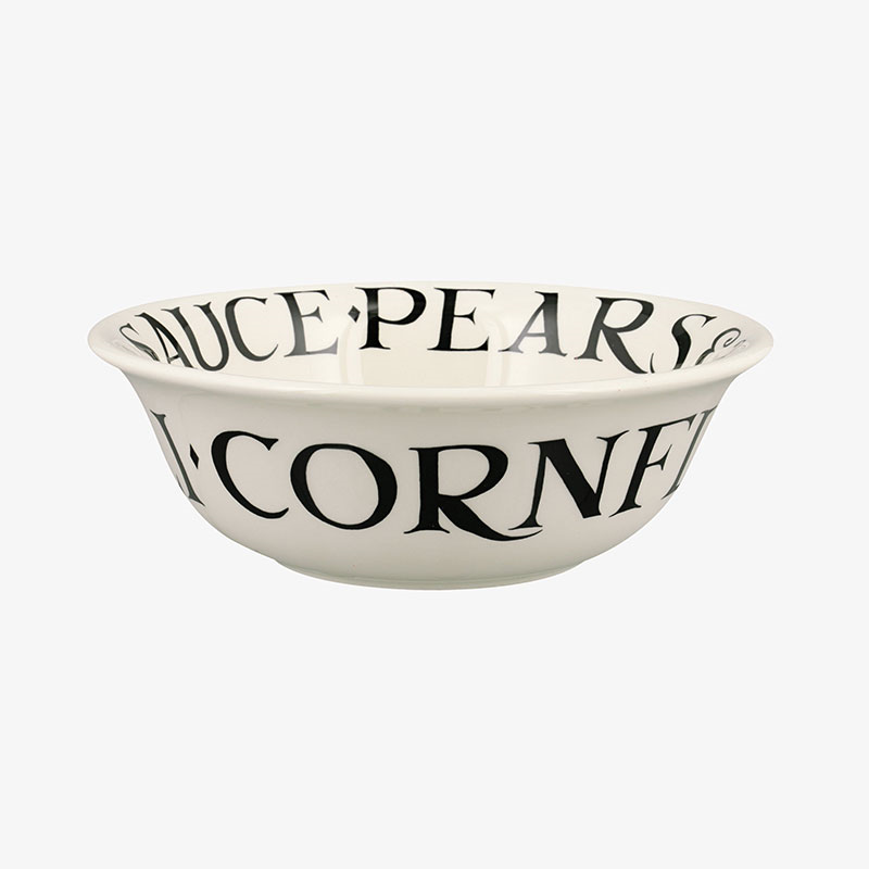 Black Toast Cereal Bowl, D16.5cm, Cream-2