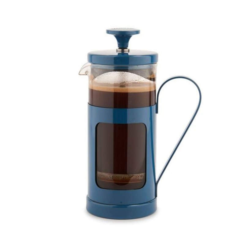 Monaco Stainless Steel Cafetière, 3 Cup, Blue-0