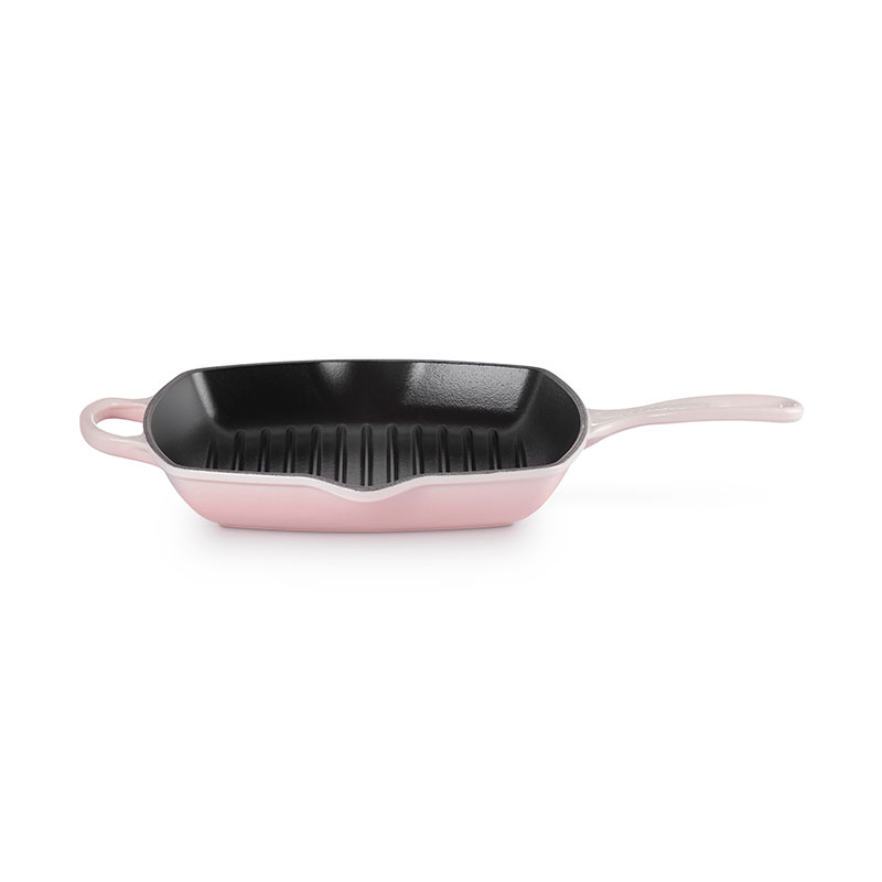 Cast Iron Square Grillet, 26cm, Shell Pink-2