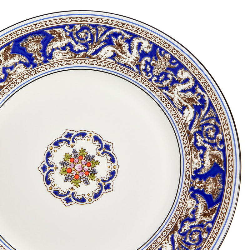 Florentine Plate, D20.6cm, Marine-3