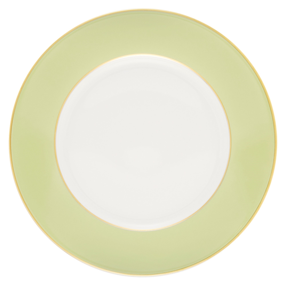 Sous Le Soleil Bread Plate, D16.5cm, Matt Gold Classic Pastel Green-0