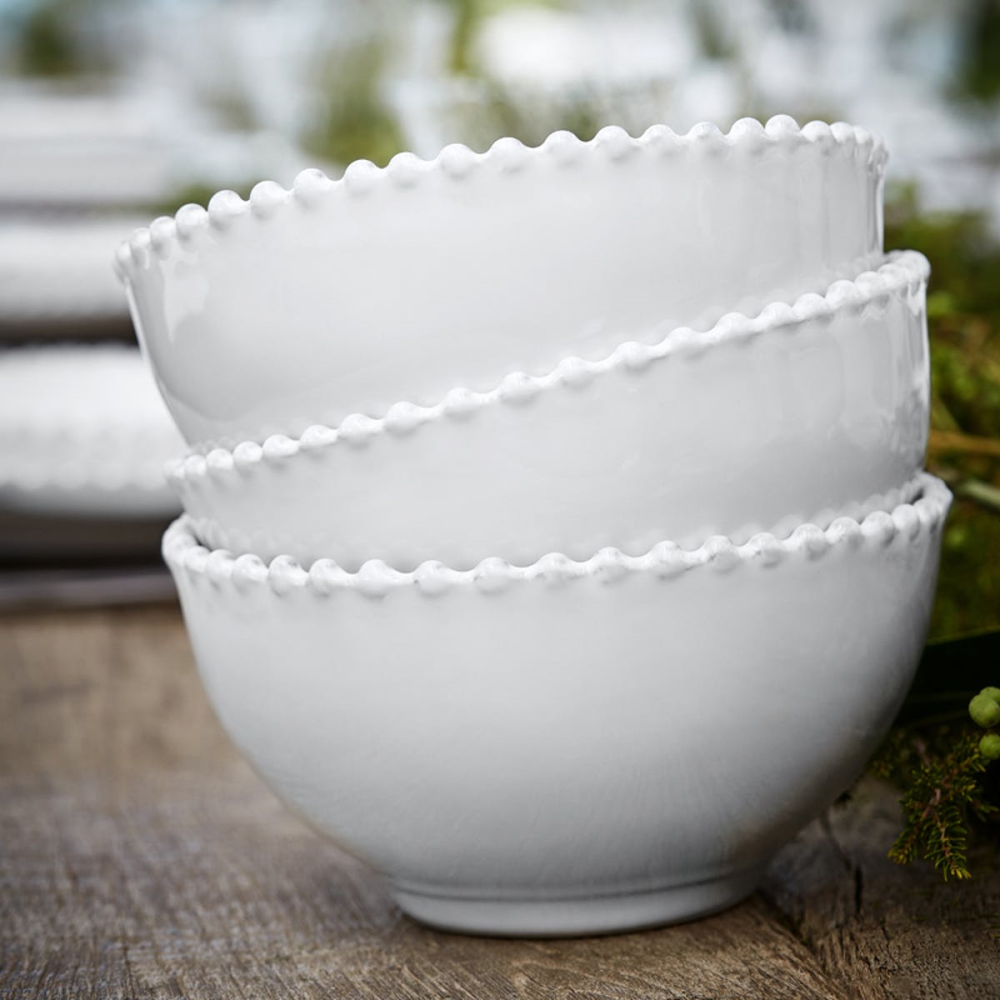 Pearl Set of 6 cereal bowls, 16cm, white-1