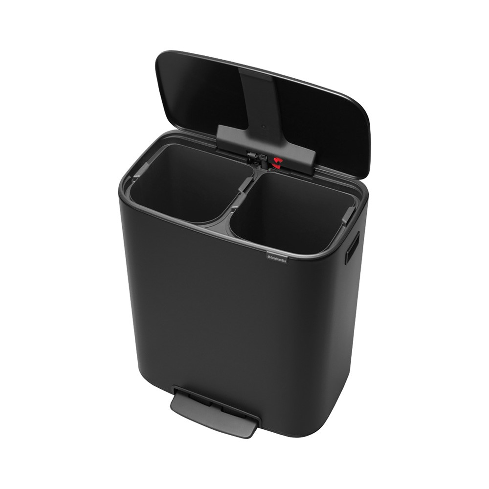 Bo Pedal bin, 2 x 30L, Matt Black-7