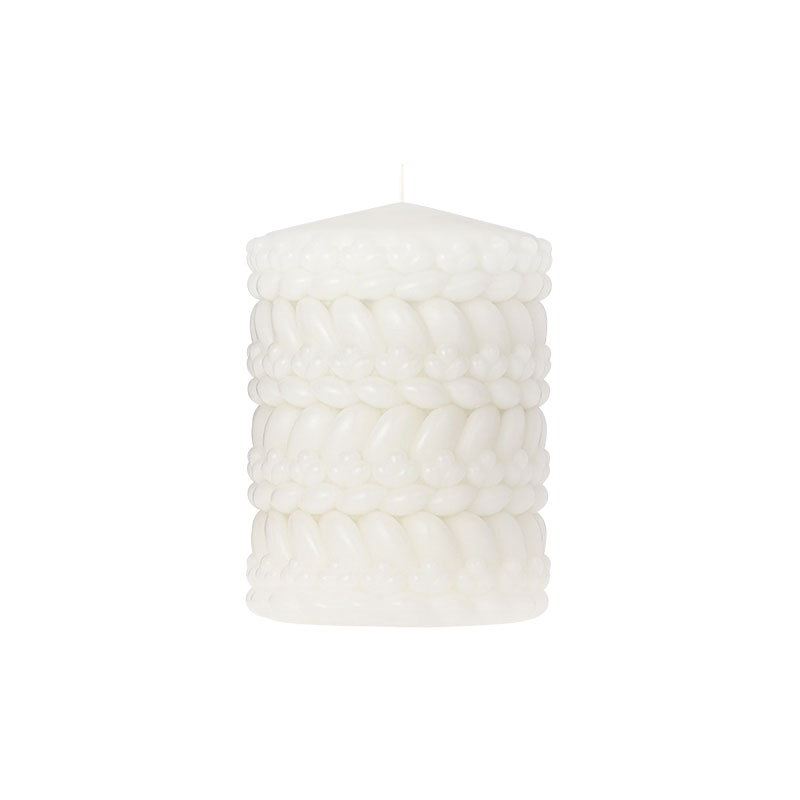 Babylone Candle, H10 x D8cm, Ivory-0