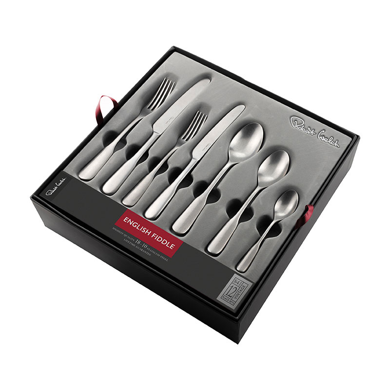 Fiddle Vintage 84 Piece Cutlery Set, Stainless Steel-0