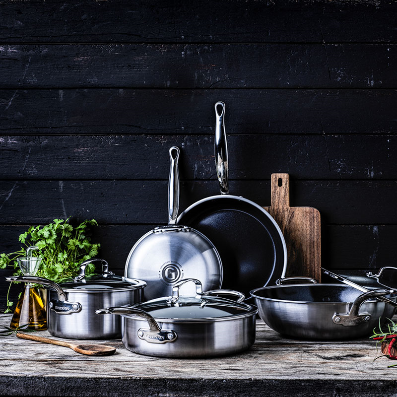 Premiere 2 Piece Frying Pan Set, Stainless Steel-6