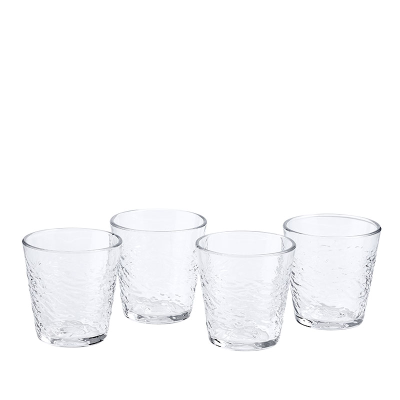 Pacific Set of 4 Tumblers, 350ml, Clear-0