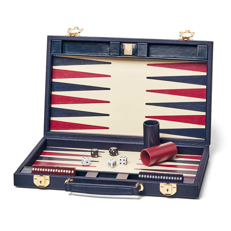 Backgammon Set, L38 x W23cm, BluemoonPebble-0