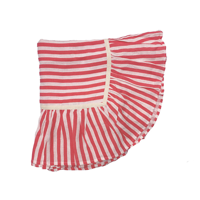 Candy Stripe Table cloth, 240cm x 150cm, Cherry Red-1