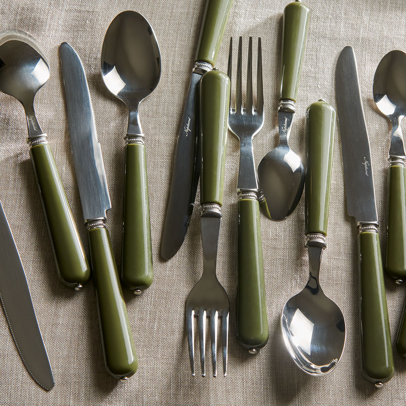 Handsworth 24 Piece Cutlery Set, Olive-0