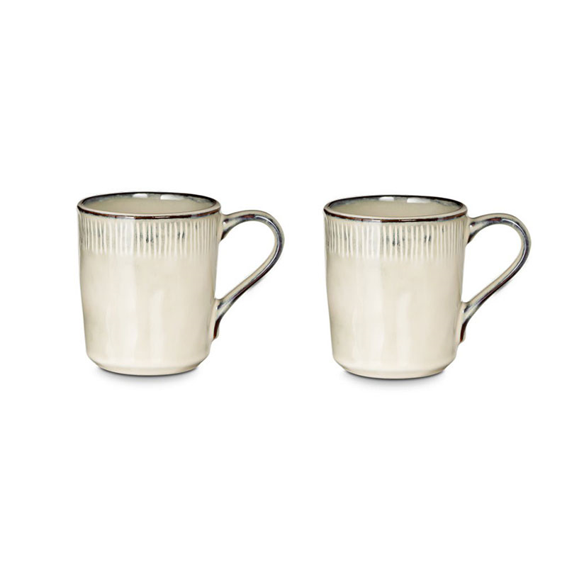 Malia Set of 2 Mugs, 380ml, Cream-1