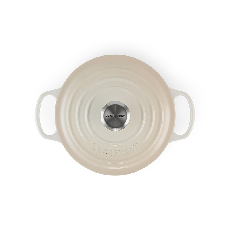 Signature Cast Iron Round casserole, 20cm - 2.4 litre, Meringue-1