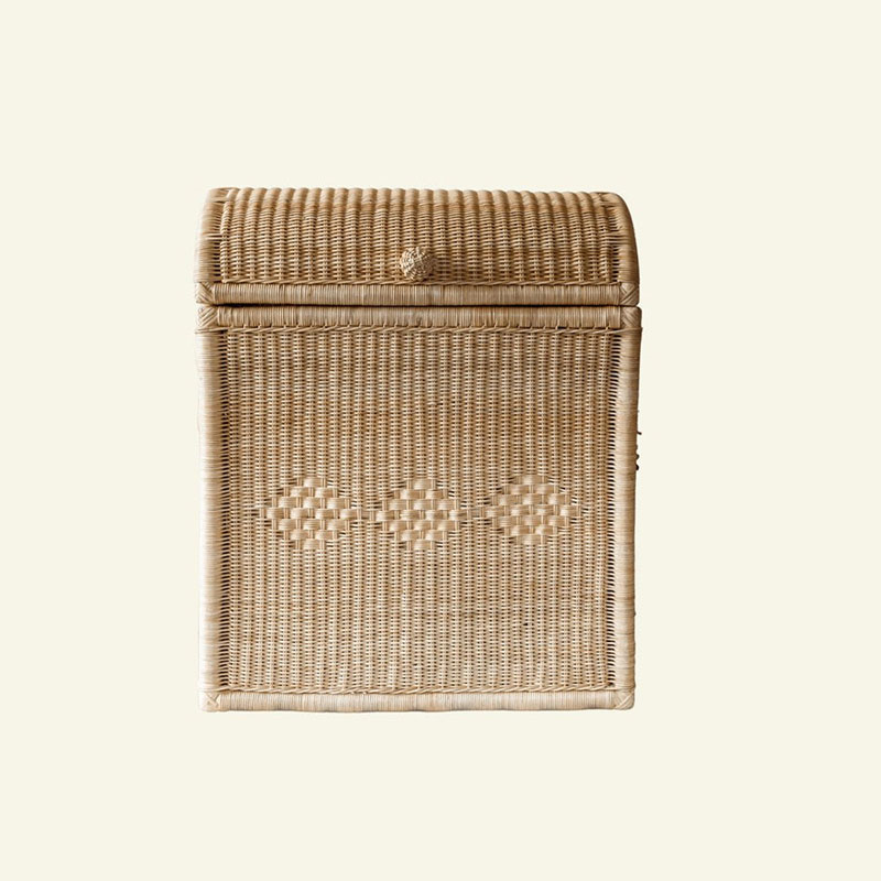 Chest Rattan Laundry Basket, H70cm, Natural-1