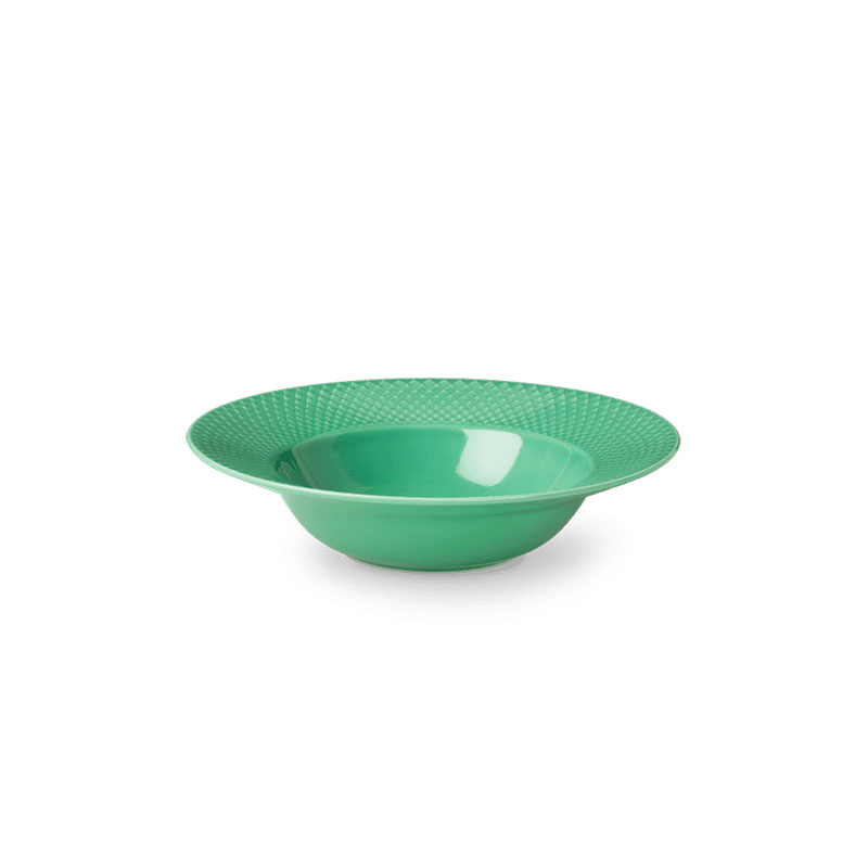 Rhombe Soup Plate, D24.5cm, Green-0