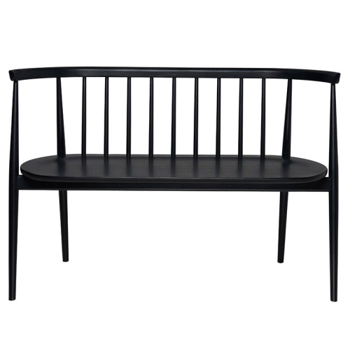 Heritage Mordern Love Seat, Black-0