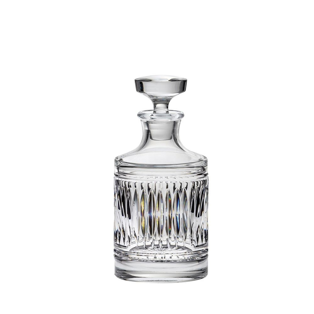 Art Deco Single Malt Round Spirit Decanter, 500ml, Clear-0