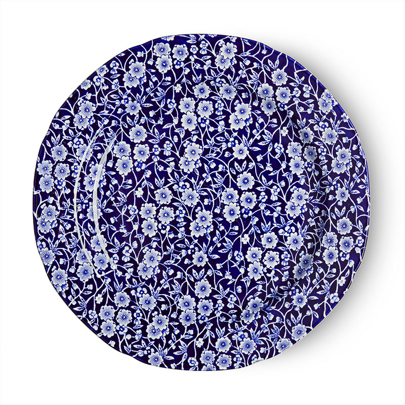 Calico Plate, D26.5cm, Blue-0