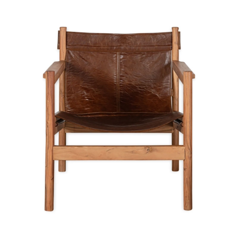 Dalibar Leather Lounger, Tan-4