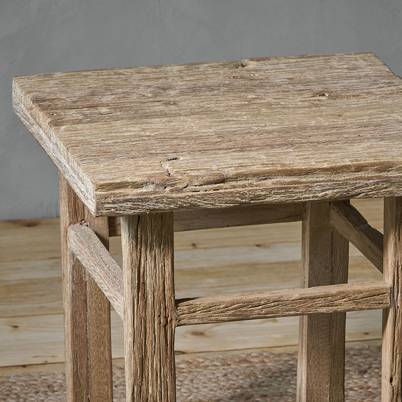 Ibo Reclaimed Wood Side Table, Natural-6