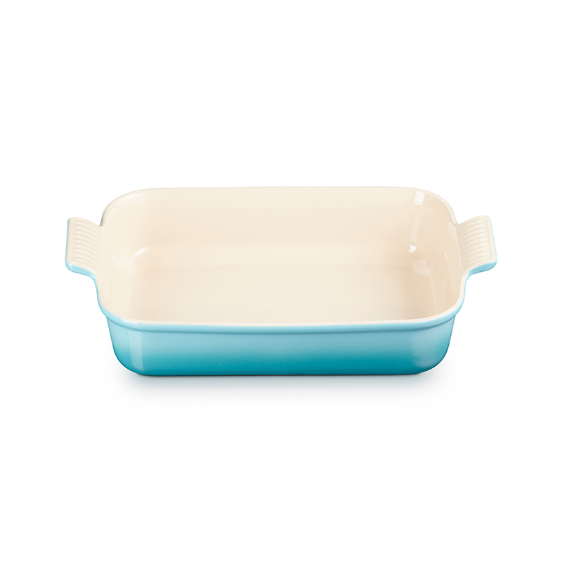 Stoneware Rectangular dish, 32 x 28cm - 3.85 litre, Teal-0