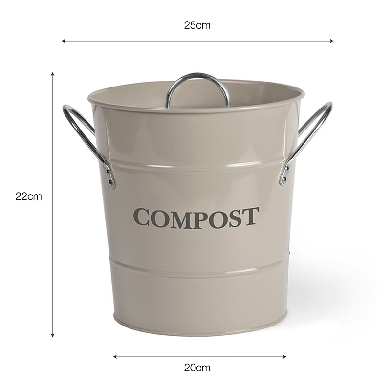 Compost Bucket, Clay-2